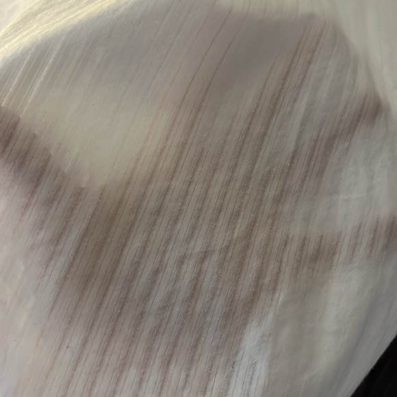 Chico’s white, 3/4 sleeved blouse. Long. V neck with cotton bead pattern. Chico2 - Picture 5 of 9